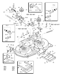 Part Location Diagram of MU690109-853 Briggs and Stratton Housing, 40-inch Deck